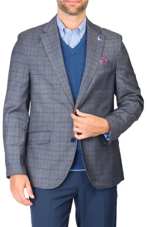 Charcoal Melange Windowpane Sport Coat