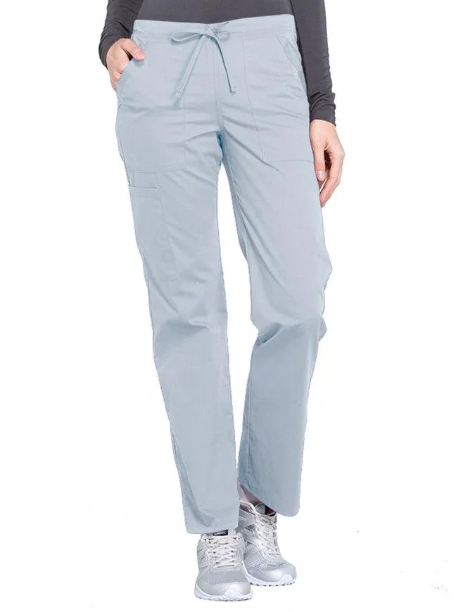 Cherokee Workwear Professionals Women's Drawstring Mid Rise Straight Leg Pant