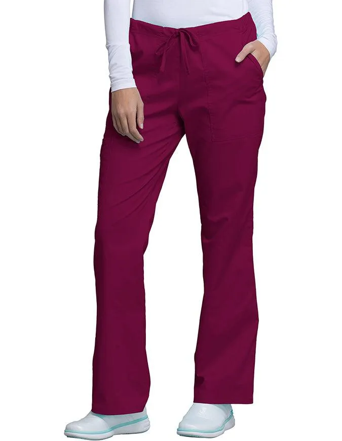 Cherokee Workwear Womens Petite Drawstring Pants