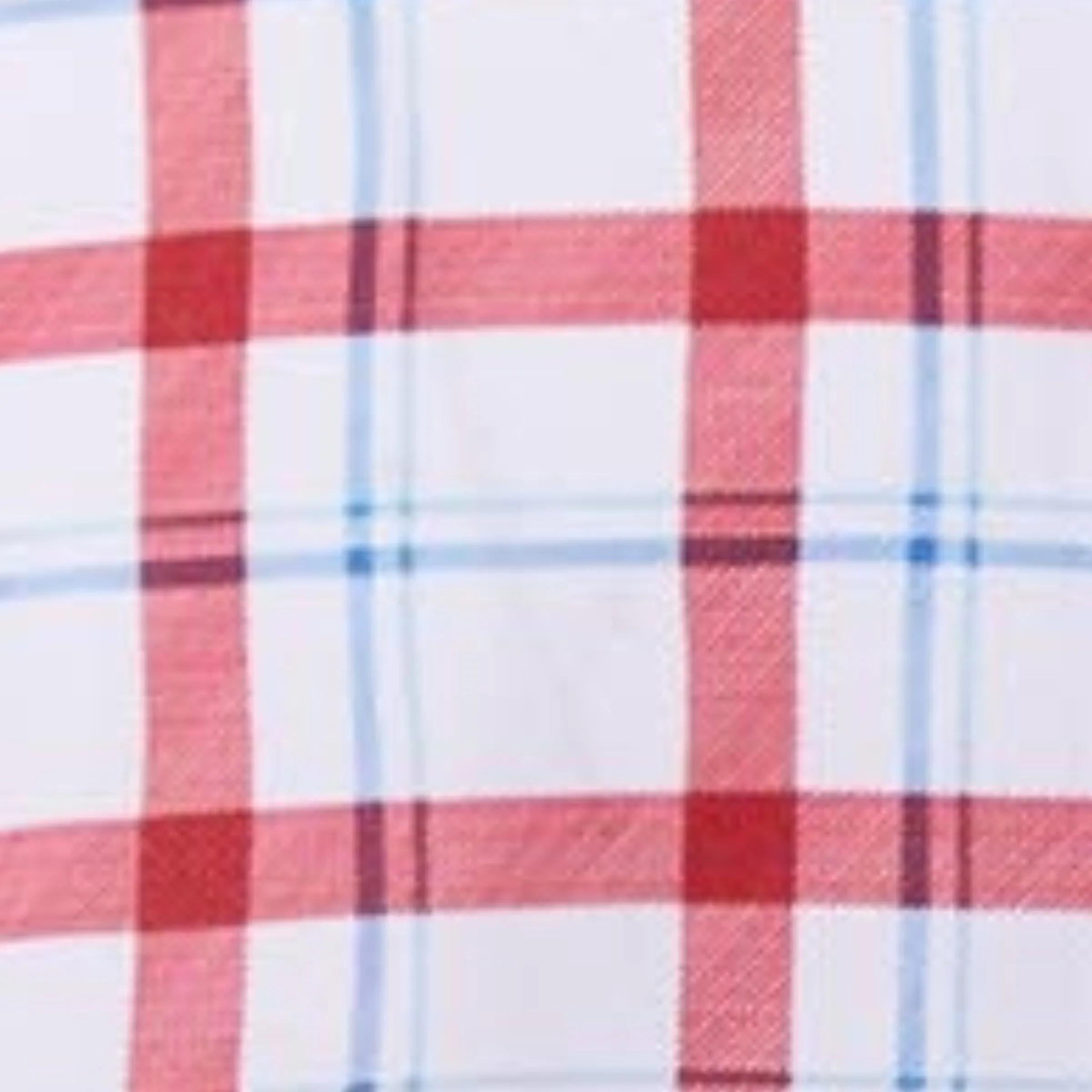 Cooling Magnetic Front Polo Short Sleeves in Red Plaid