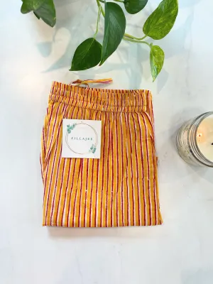 Cotton Pajama Pants Women - Sunset Stripes