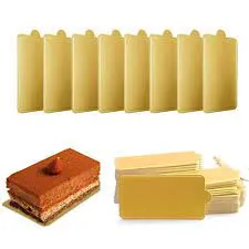 Esslly Gold Rectangle Pastry Base | 12 x 5.5 cm | 900 GSM | 6g