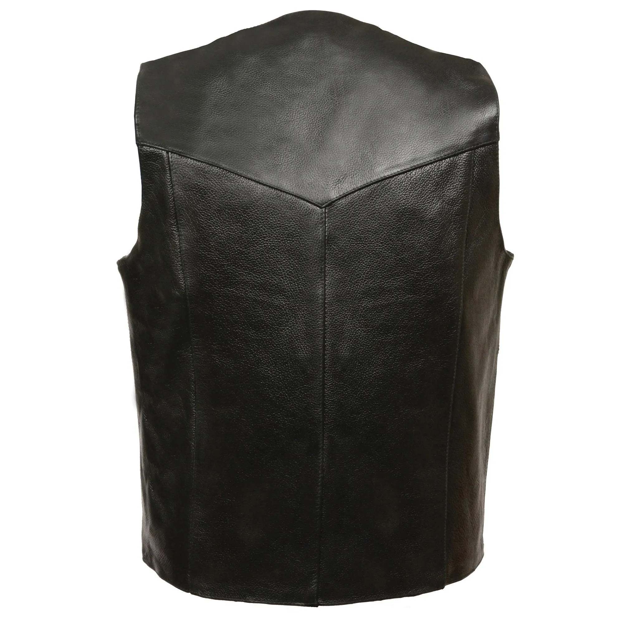 Event Leather EL5310 Men's Classic Snap Front Biker Leather Vest