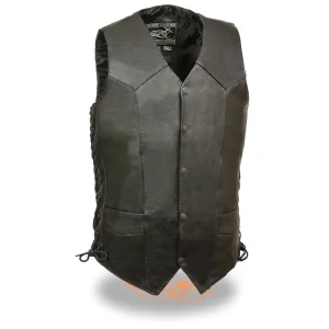 Event Leather-EL5315T TALL-Men's Classic Side Lace Biker Vest  Big and  Tall