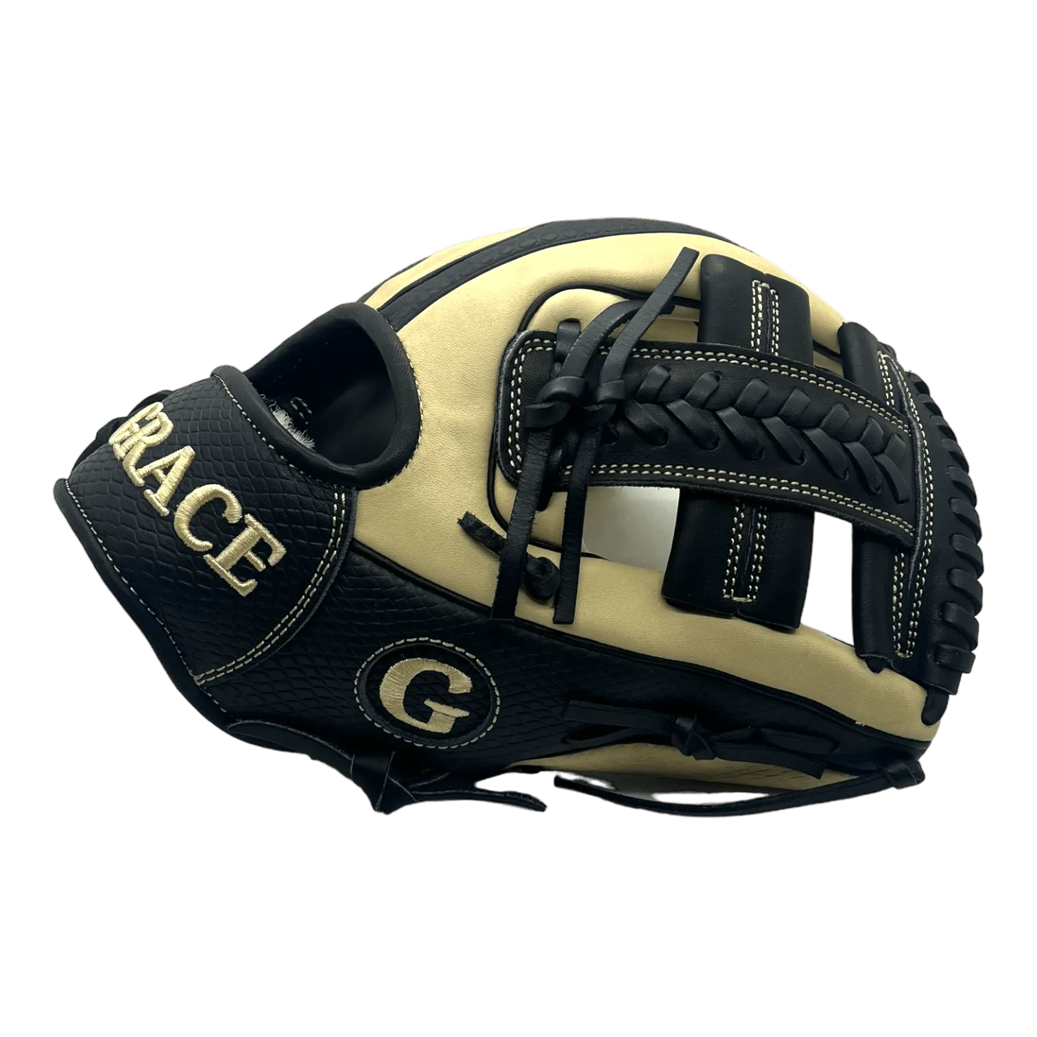 Grace Custom 11.5” Inch OG Web Black Snake Skin Blonde Infield Glove