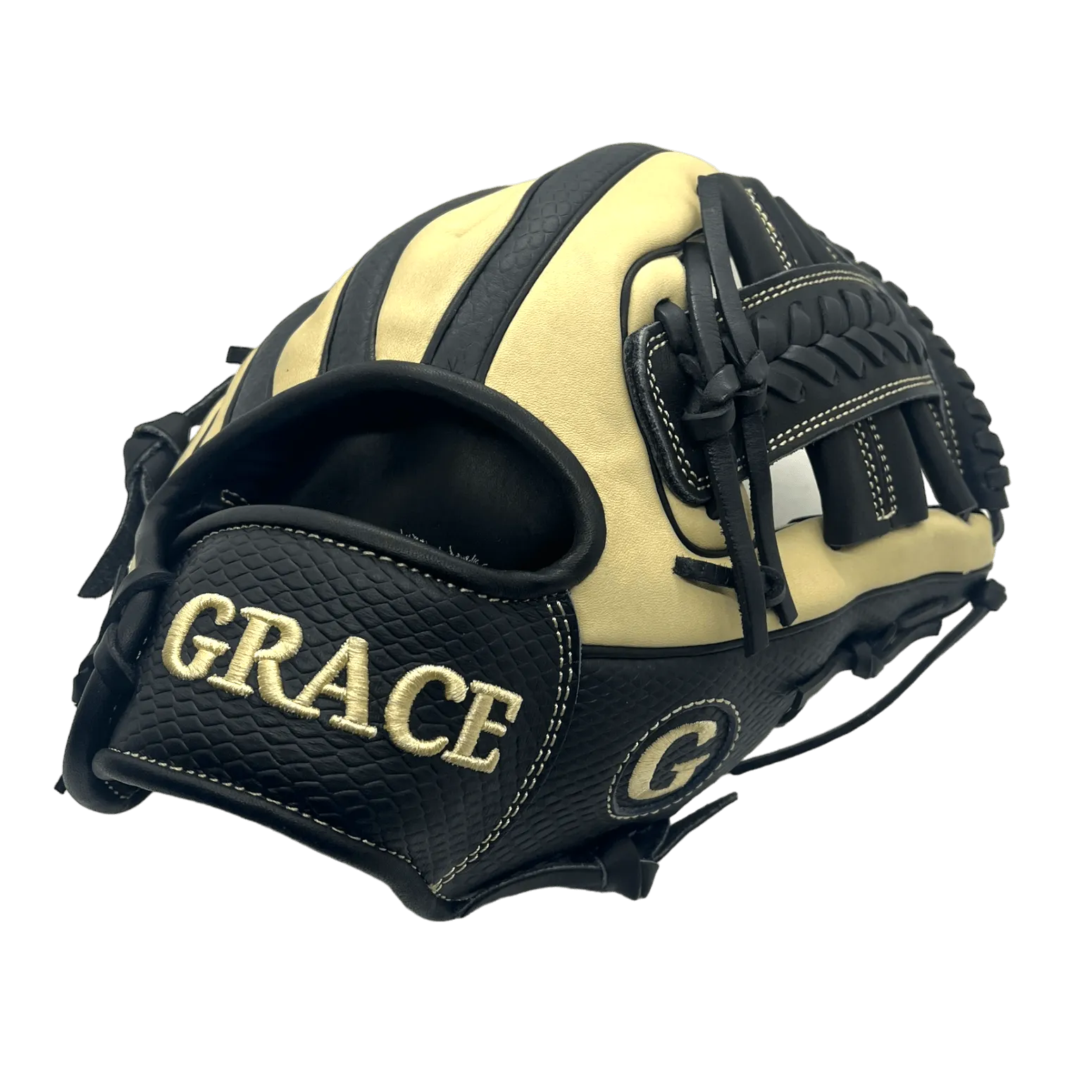 Grace Custom 11.5” Inch OG Web Black Snake Skin Blonde Infield Glove