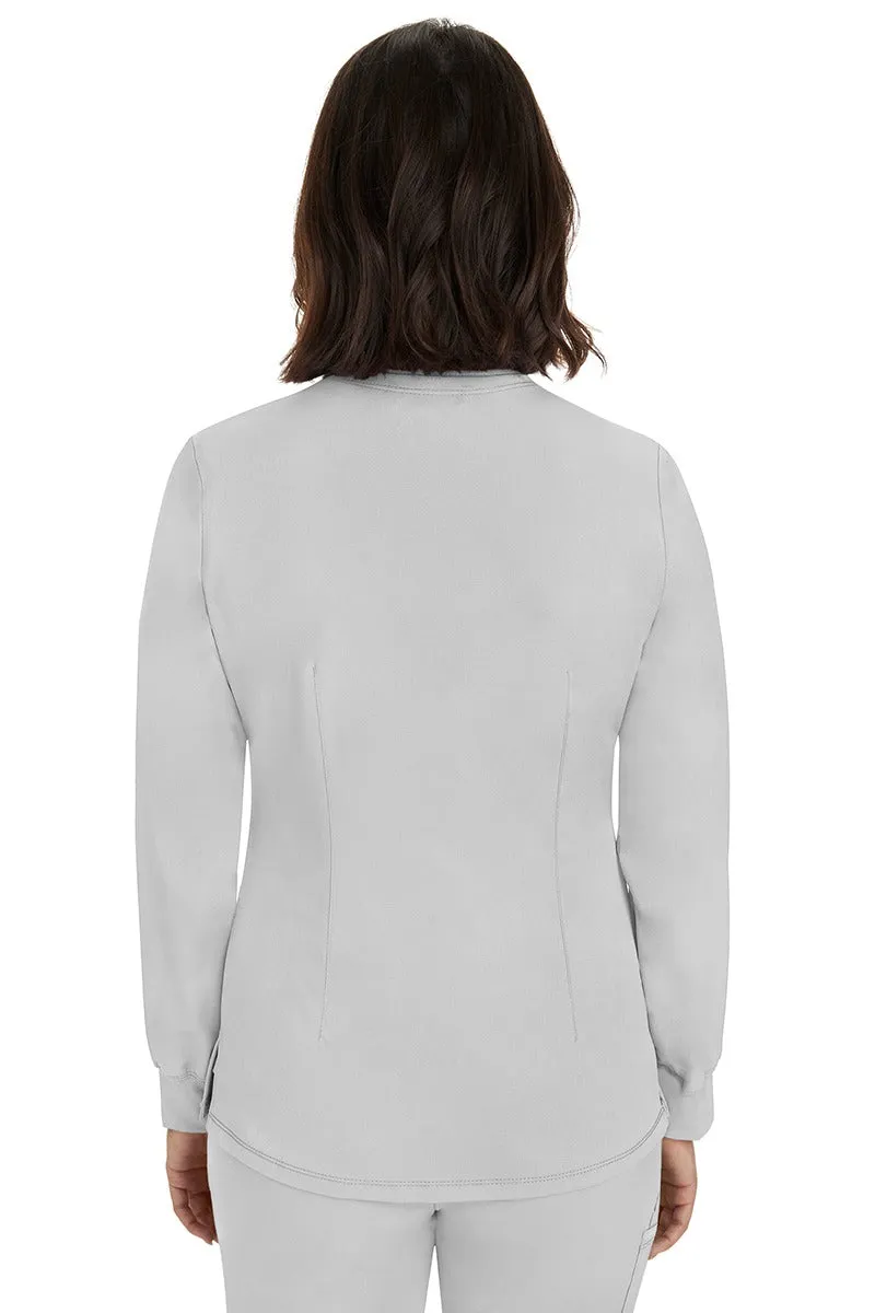 HH-Works Women's Megan Snap Front Scrub Jacket | White