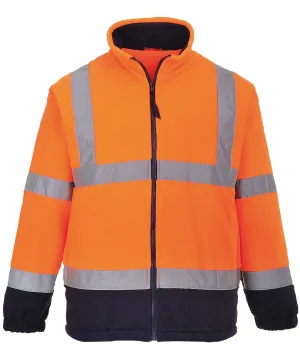 Hi-vis mesh-lined fleece (F300) | Orange/Navy