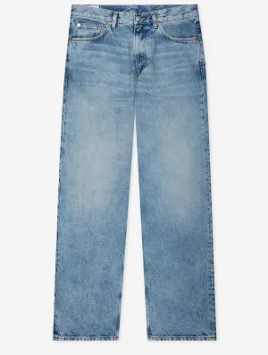 Loose Fit Jeans Light Blue Worn In