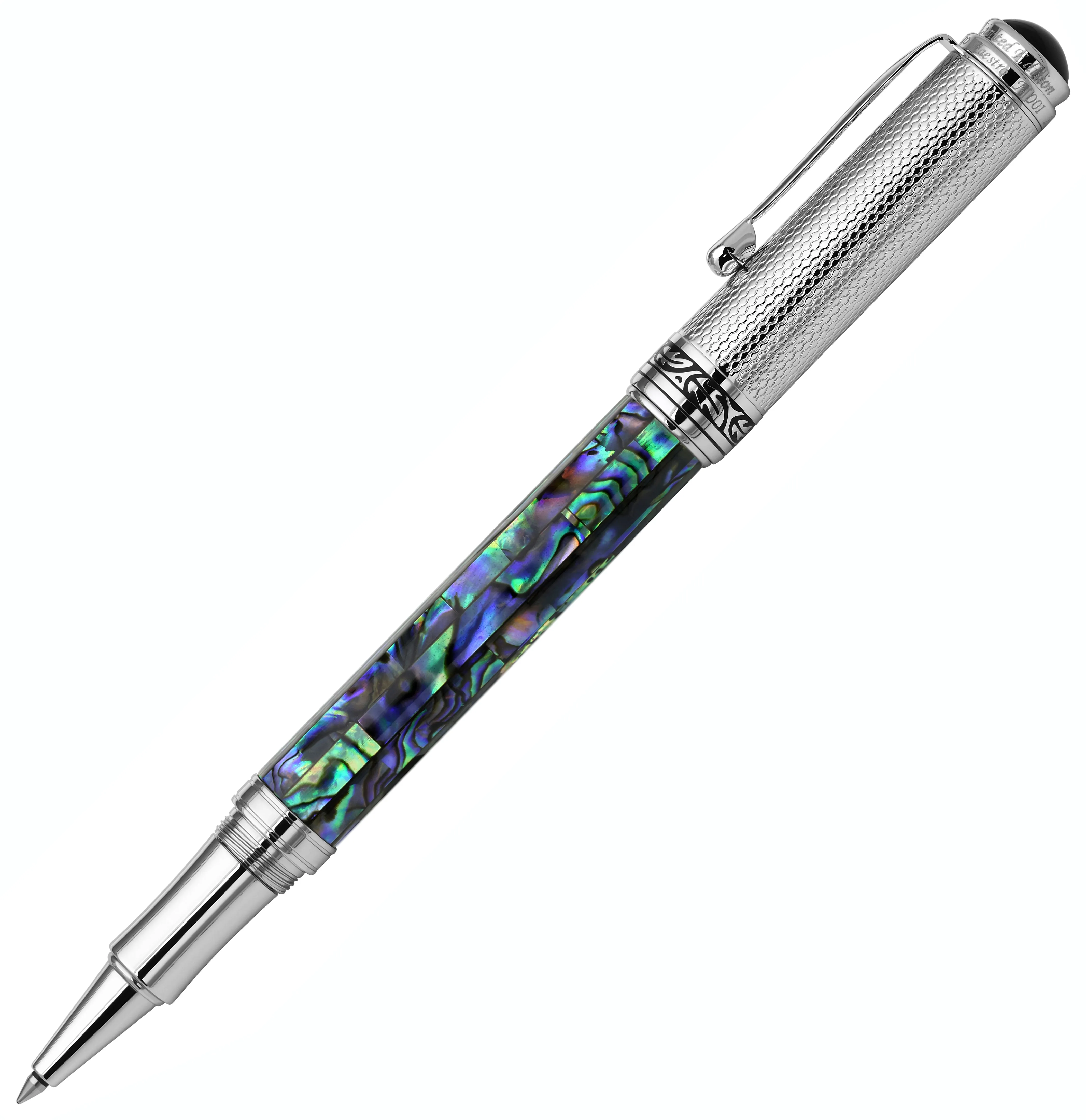 Maestro® Paua Abalone Sea Shell Rollerball Pen - Chrome Plated