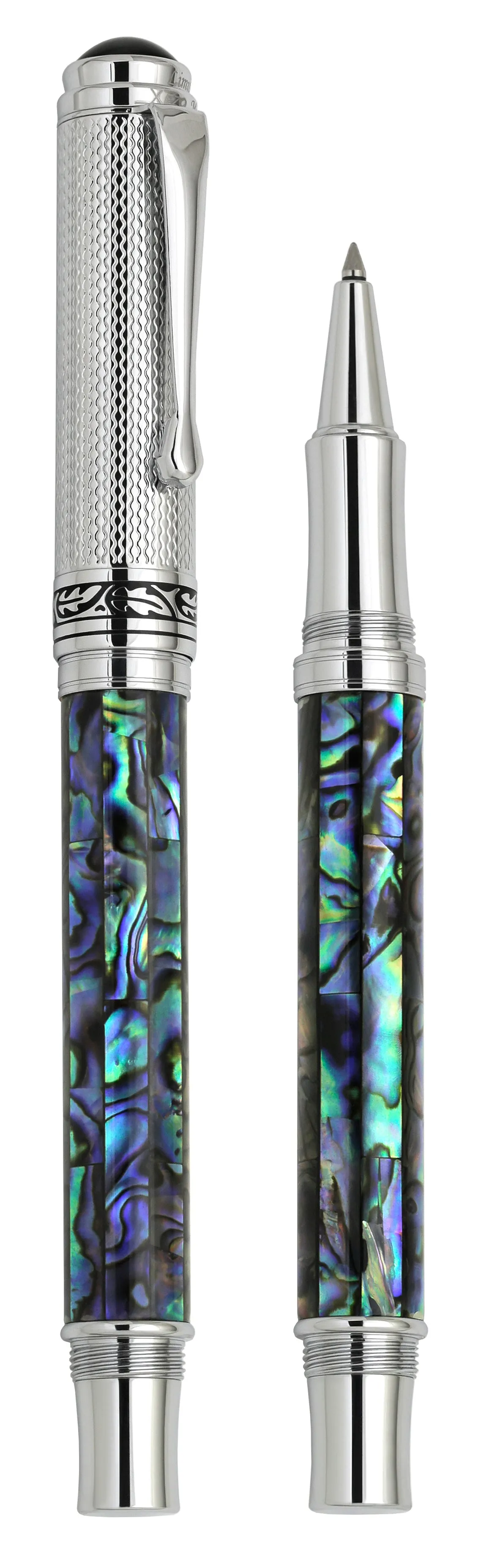 Maestro® Paua Abalone Sea Shell Rollerball Pen - Chrome Plated