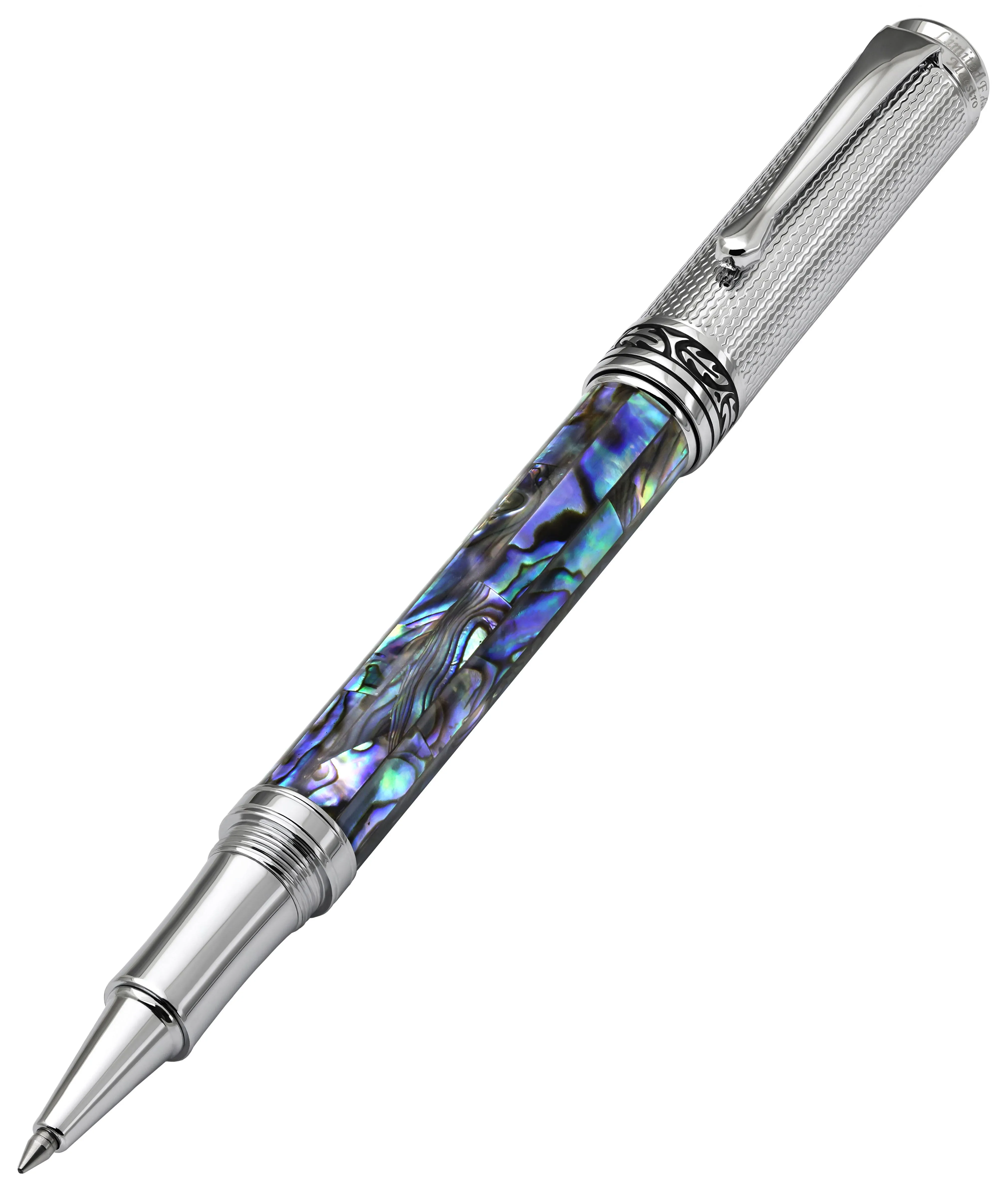 Maestro® Paua Abalone Sea Shell Rollerball Pen - Chrome Plated