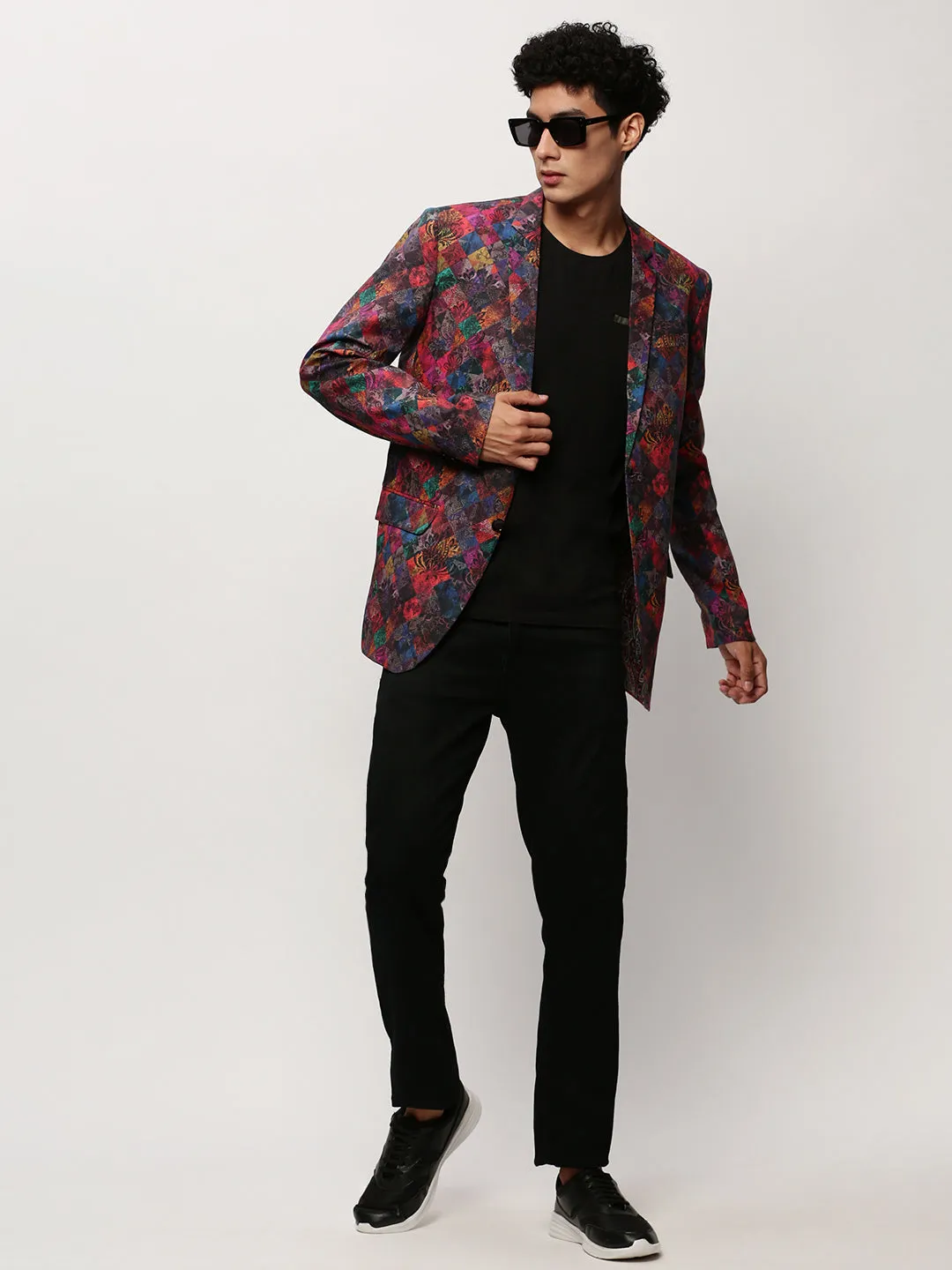 Men Multi Printed Casual Blazers