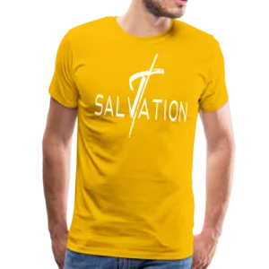 Mens T-Shirts, Salvation Graphic Text Shirt