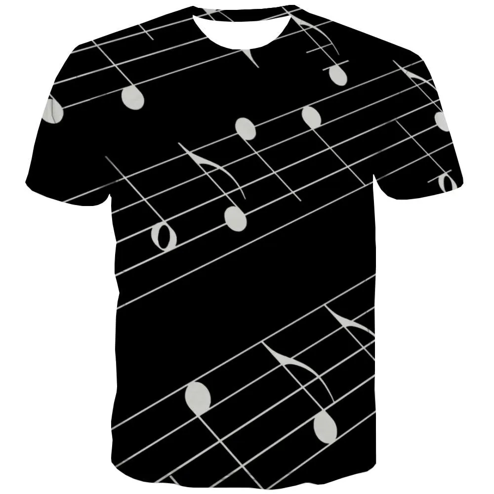 Music T shirts Men Instrument Tshirts Cool Retro Tshirt Anime Electronic T-shirts Graphic