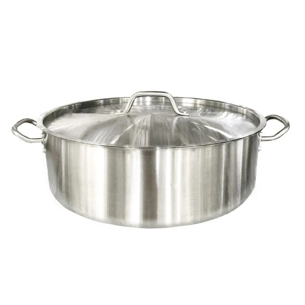 Nella 30 Qt. Stainless Steel Brazier with Cover - 80430