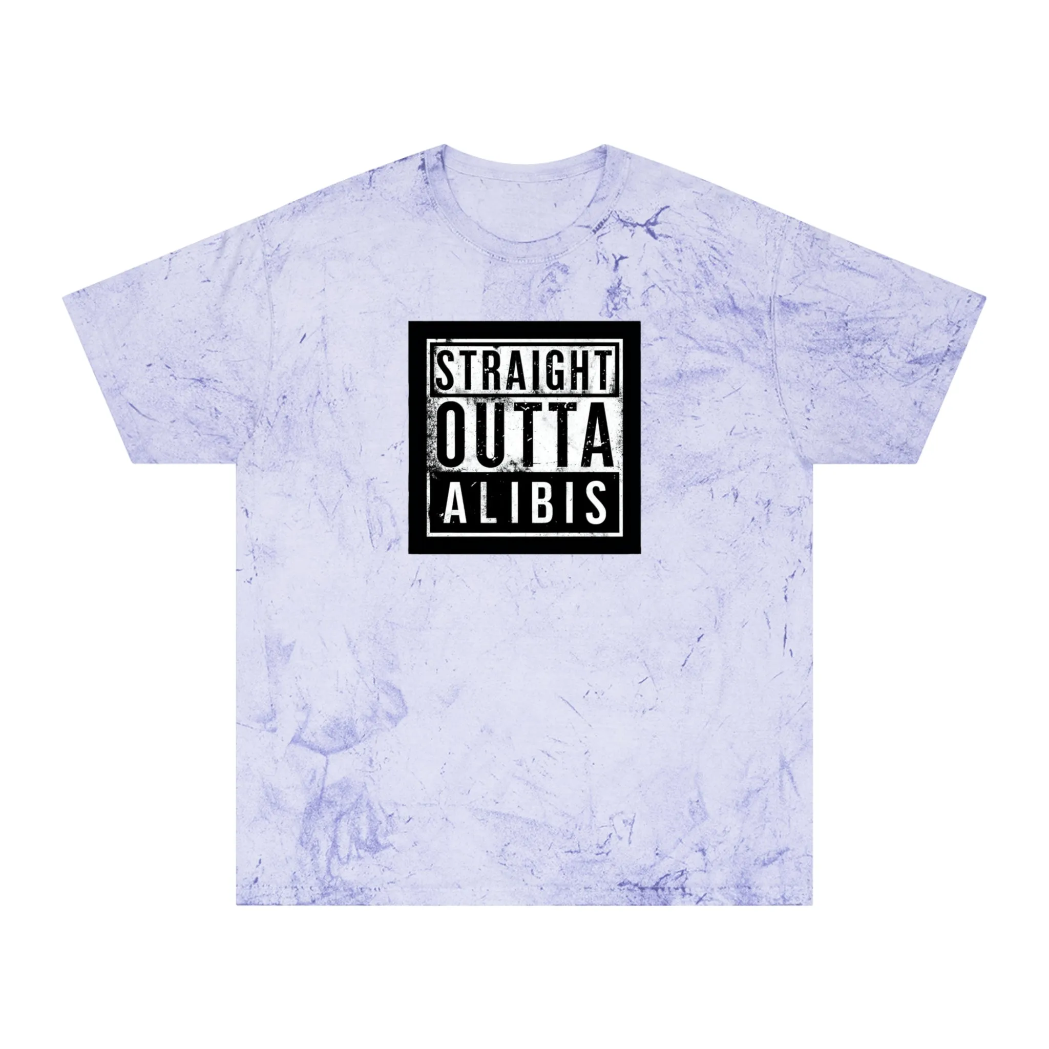 NEW! Retro Straight Outta Alibis Unisex Color Blast T-Shirt – Stylish & Fun Casual Wear