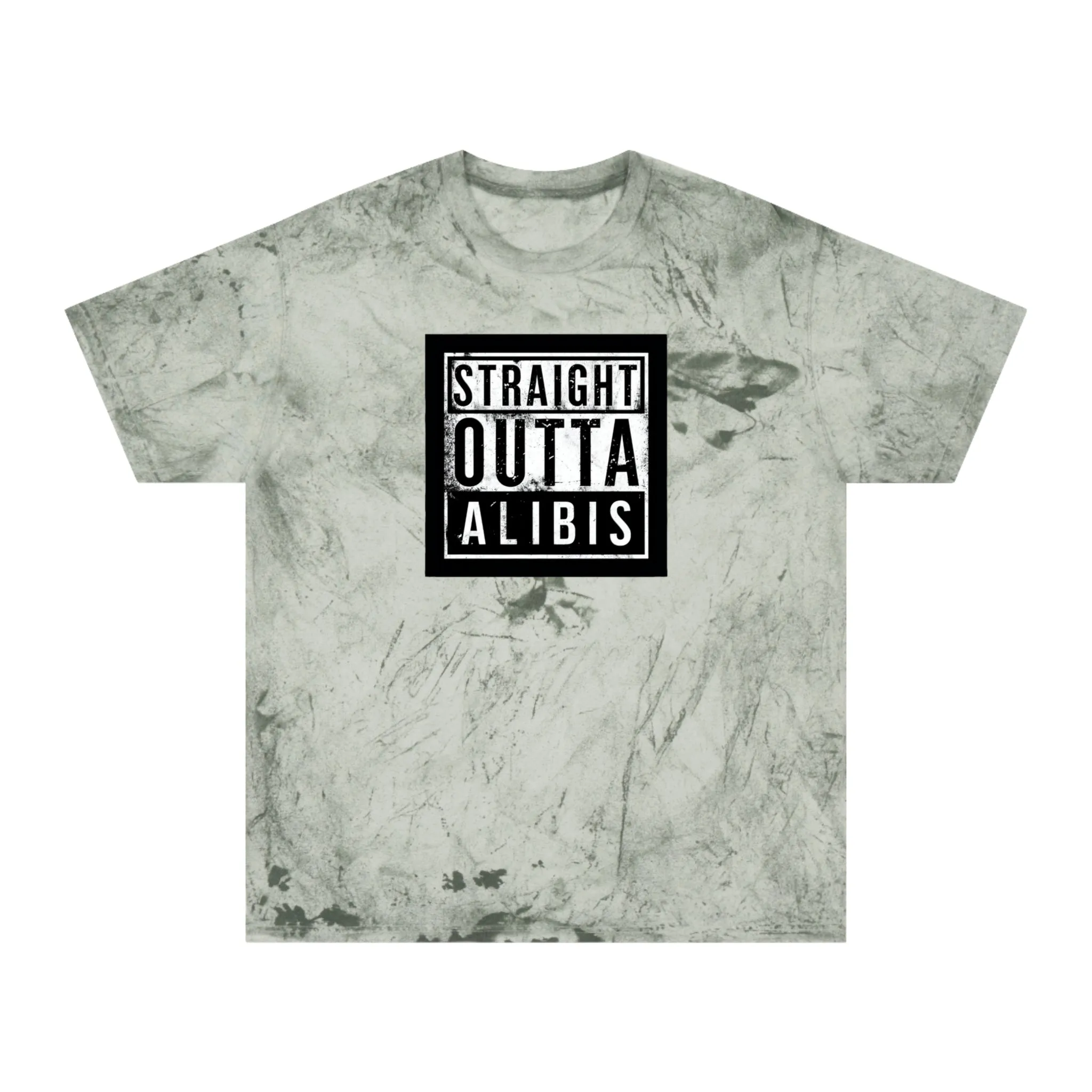 NEW! Retro Straight Outta Alibis Unisex Color Blast T-Shirt – Stylish & Fun Casual Wear