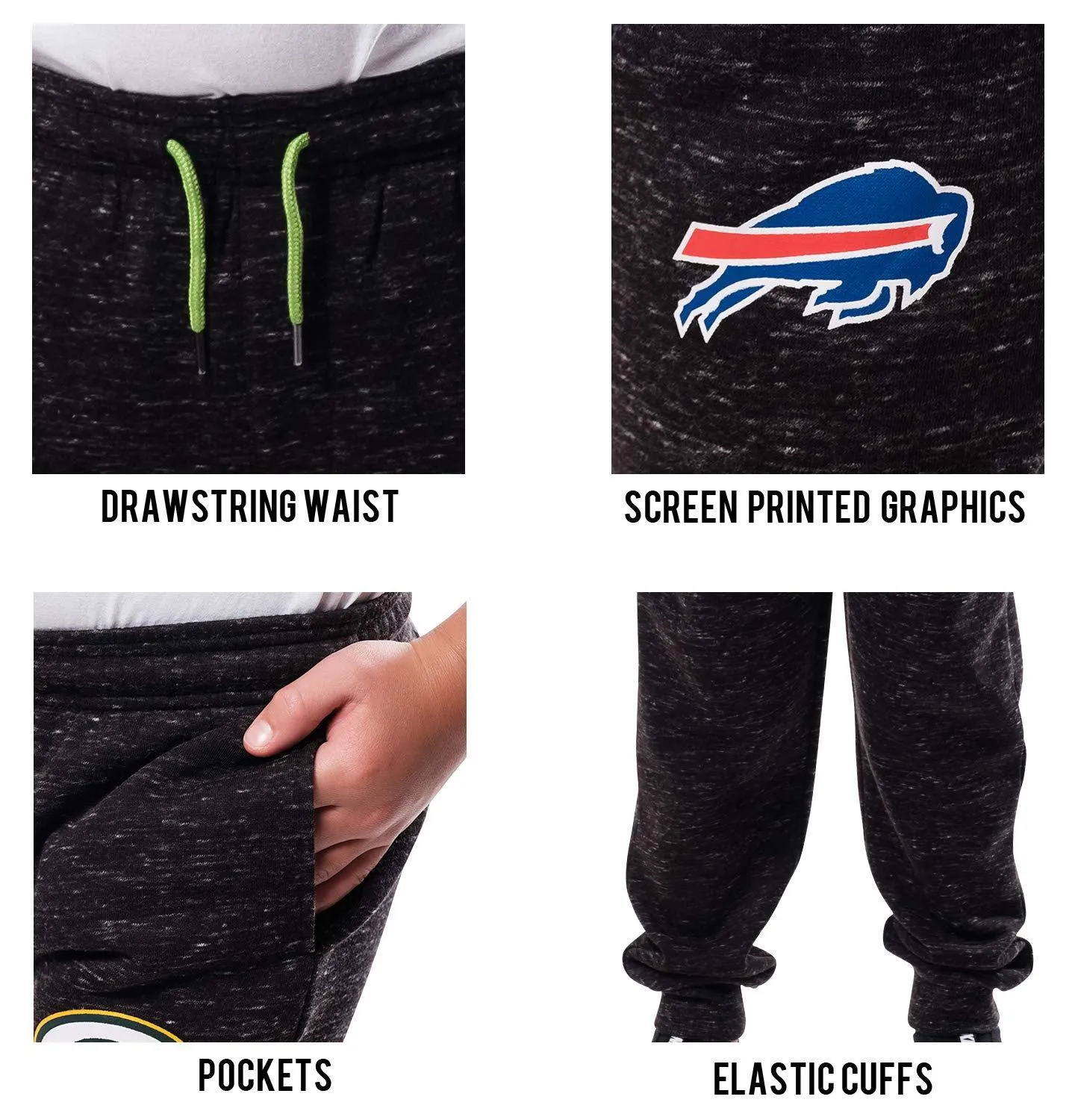 NFL Official Youth Super Soft Supreme Jogger Sweatpants|Buffalo Bills