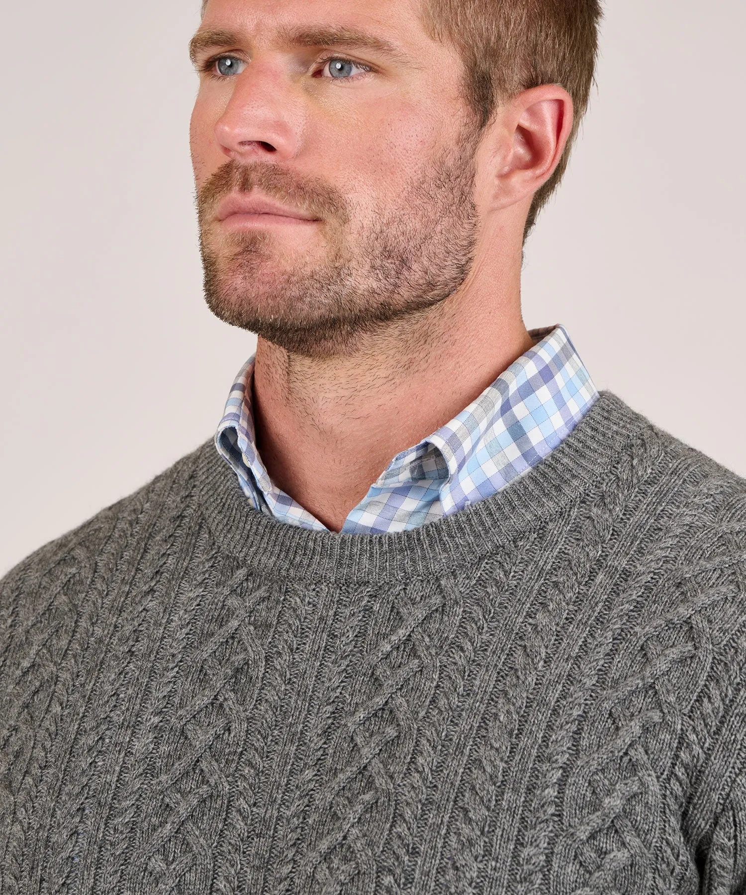 Peter Millar Crescent Ridge Cable Crew Pullover Sweater