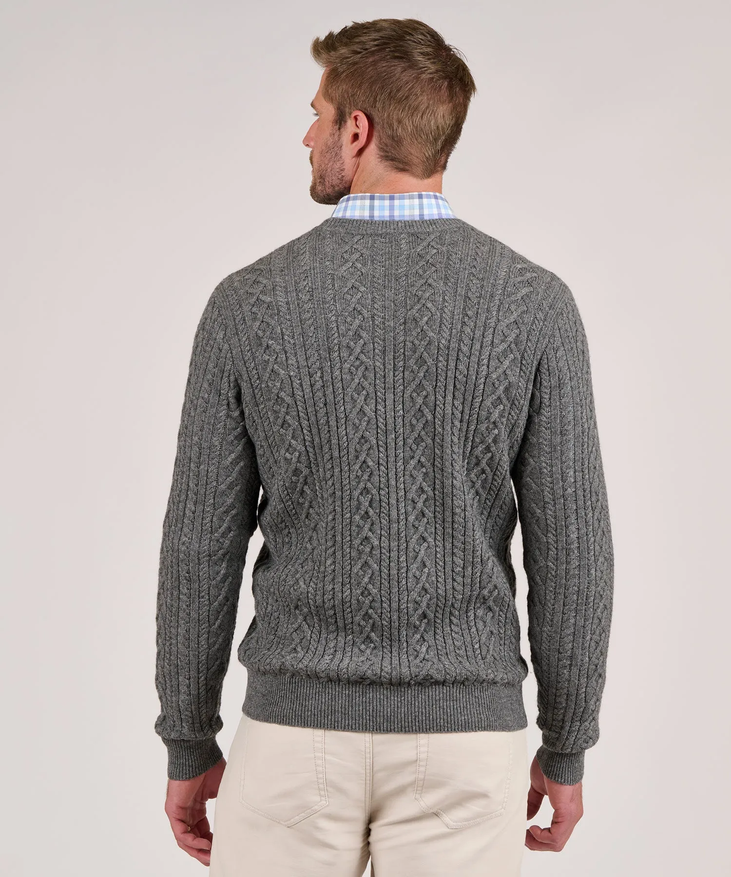 Peter Millar Crescent Ridge Cable Crew Pullover Sweater