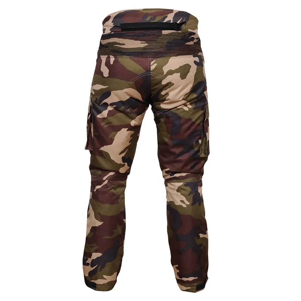 RIDERACT® Cordura Motorcycle Pant TARZAN Camouflage Green