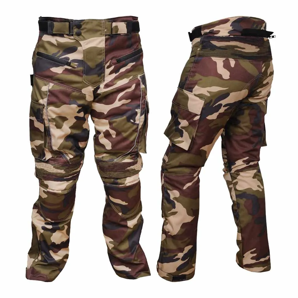 RIDERACT® Cordura Motorcycle Pant TARZAN Camouflage Green