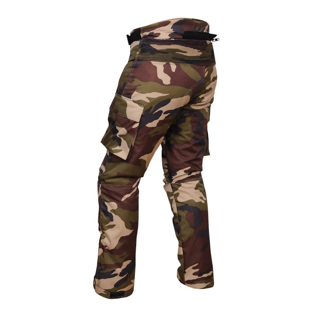 RIDERACT® Cordura Motorcycle Pant TARZAN Camouflage Green