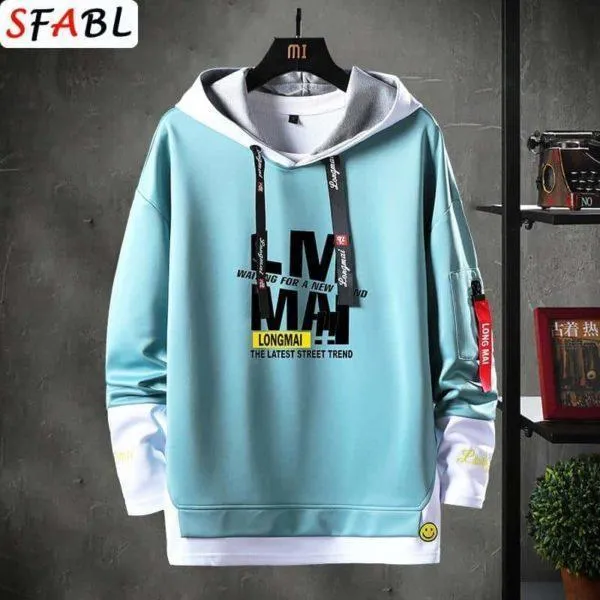 SFABL Cool Patchwork Sweatshirt Men Hip Hop Hoodies