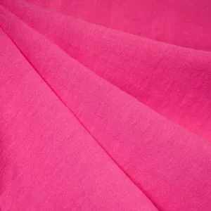 Soft Washed Linen Solid Fuchsia