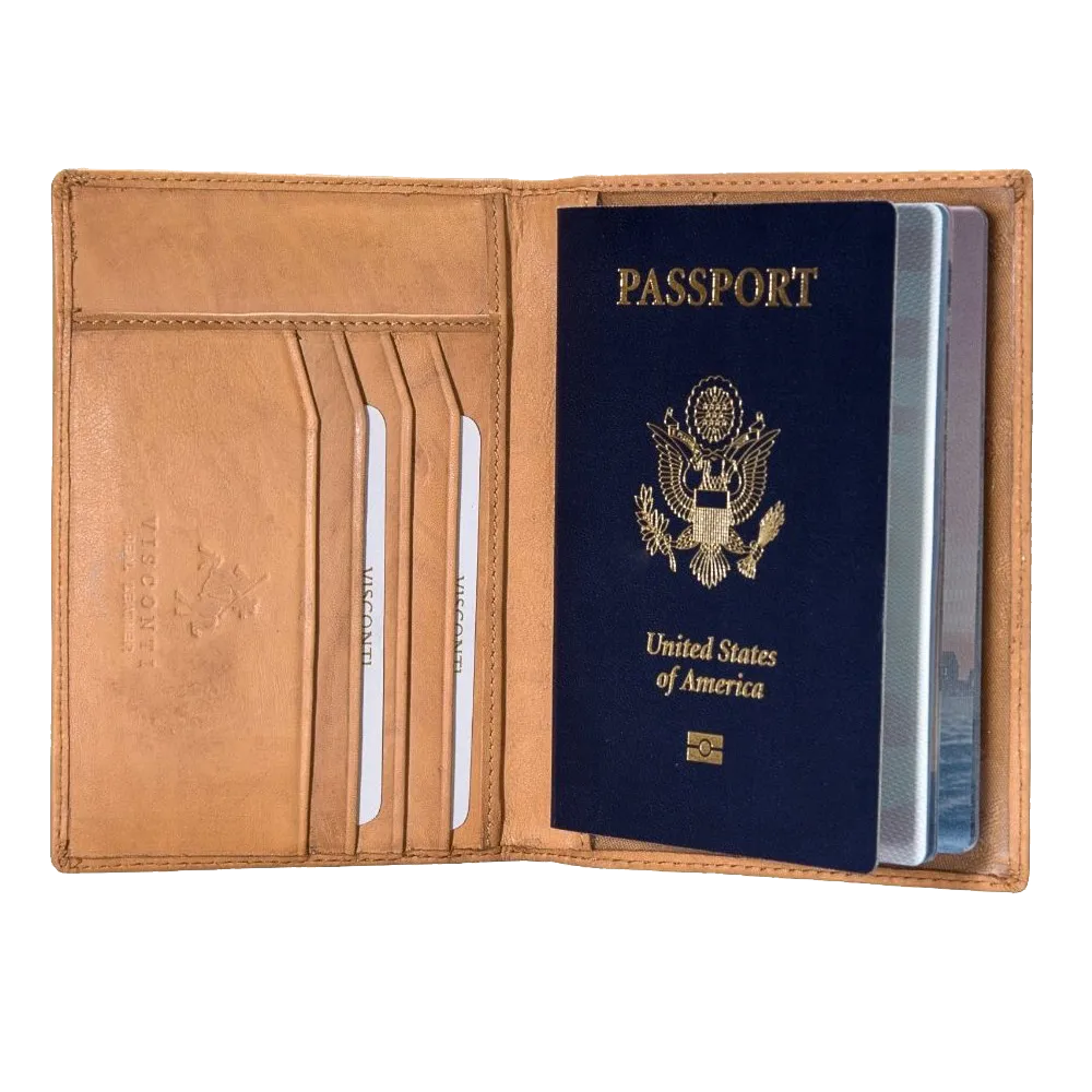 Visconti Soft Leather Passport Cover - Polo 2201