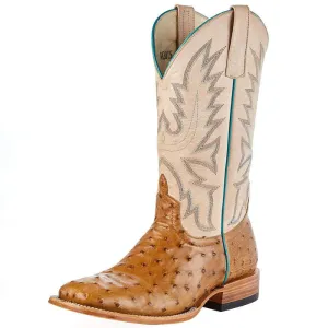 Women's Macie Bean Top Hand Antique Saddle Full Quill Ostrich Cowgirl Boot M2005